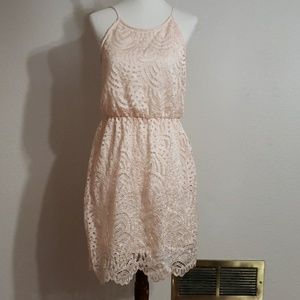 Blush lace dress